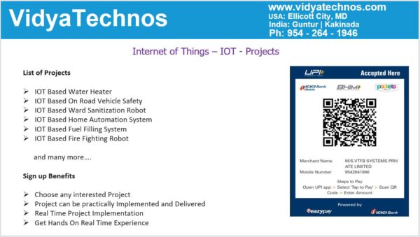 Internet of Things Projects - VidyaTechnos